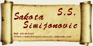 Šakota Simijonović vizit kartica